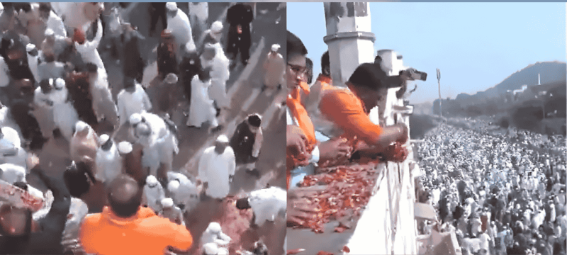 Viral Video Shows Hindus Showering Flower Petals On Muslims Offering Namaz