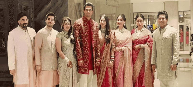 Arjun Tendulkar And Saaniya Celebrate Wedding in Grand Ceremony in Mumbai