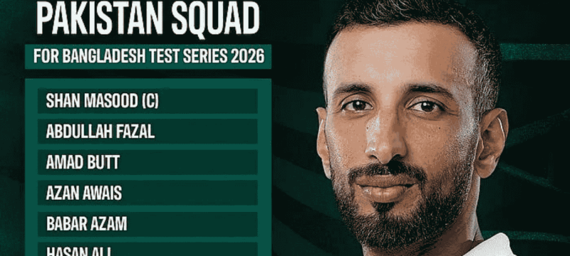 Pakistan Announces New Test Squad For Bangladesh Series
