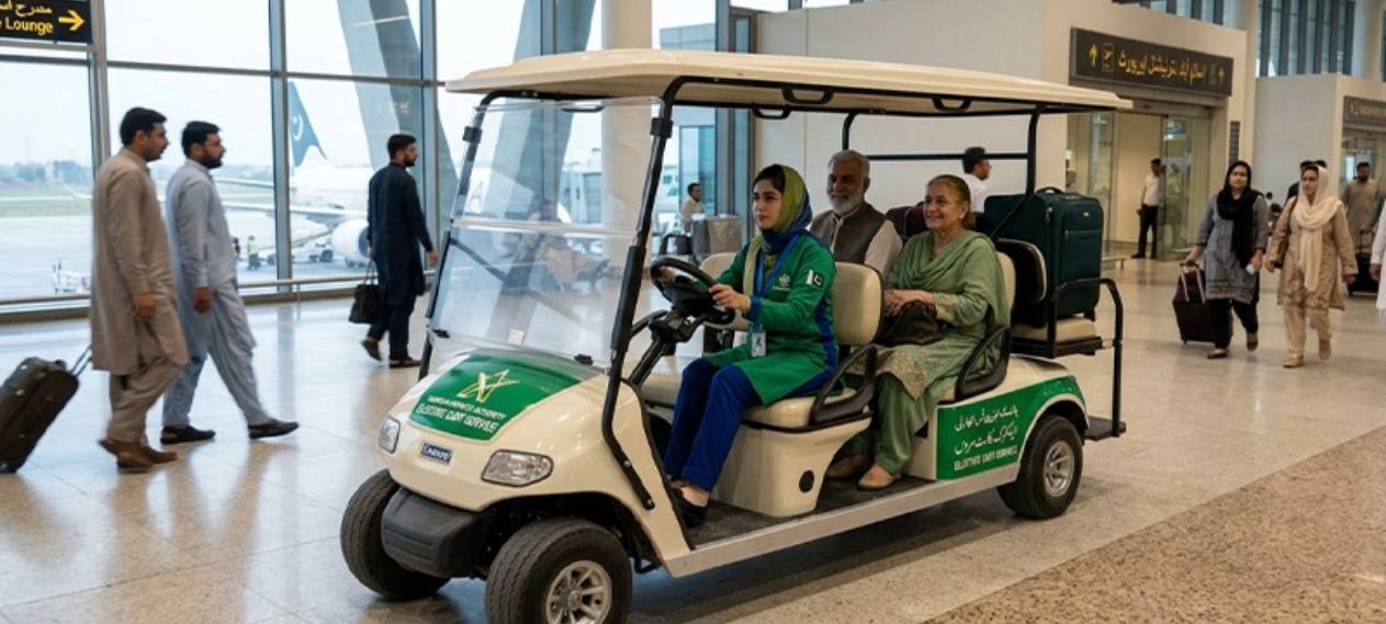 Pakistan Raksha Cart Pakistan Airports Launch Electric Cart Service