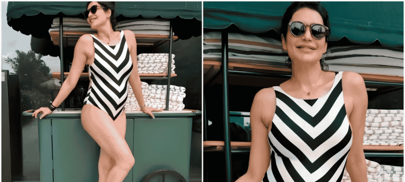 Karishma Tanna Flaunts Bold Monokini Look During Pregnancy Shoot