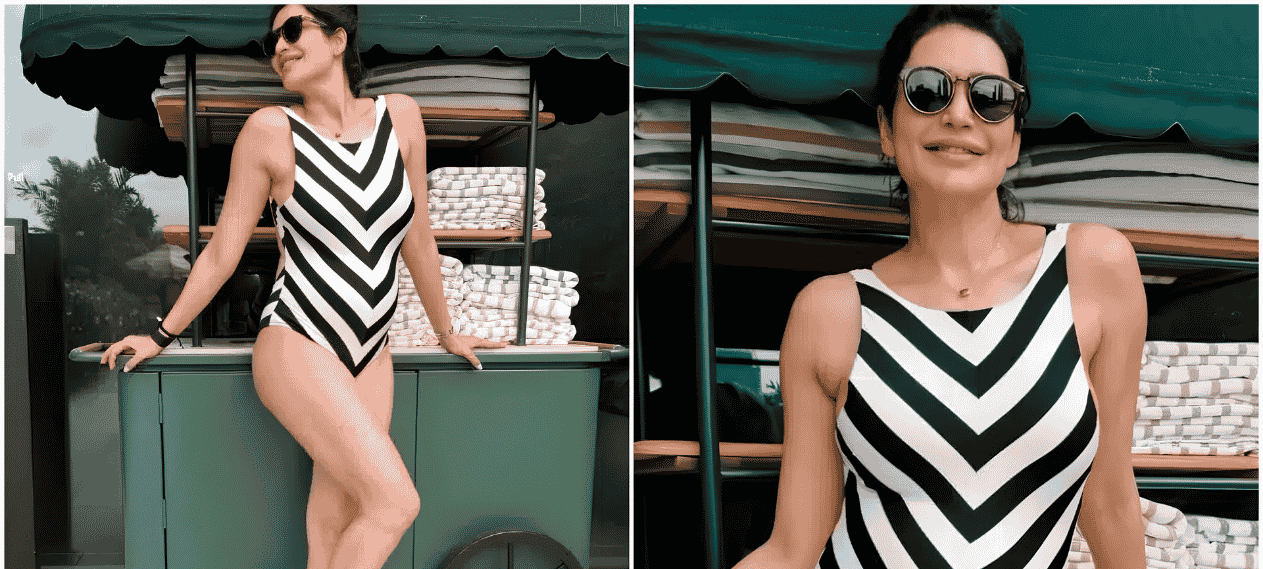 Karishma Tanna Flaunts Bold Monokini Look During Pregnancy Shoot
