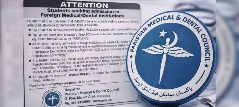 PMDC Issues New Guidelines for Students Seeking Admission Abroad