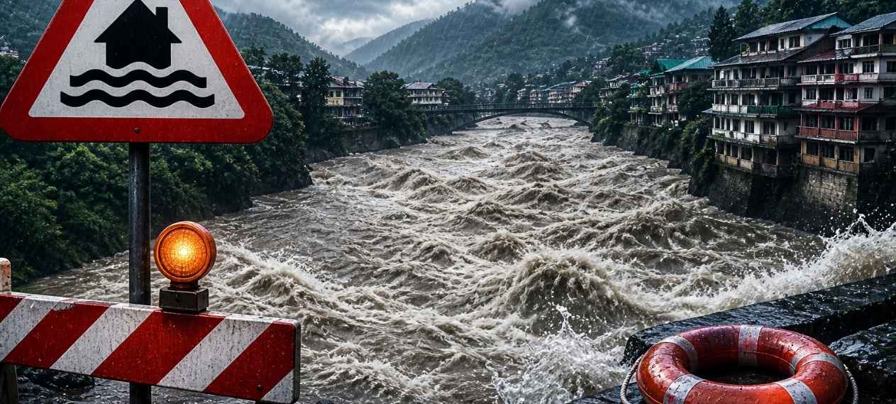 SDMA Issues Flood Warning for Rivers in Muzaffarabad