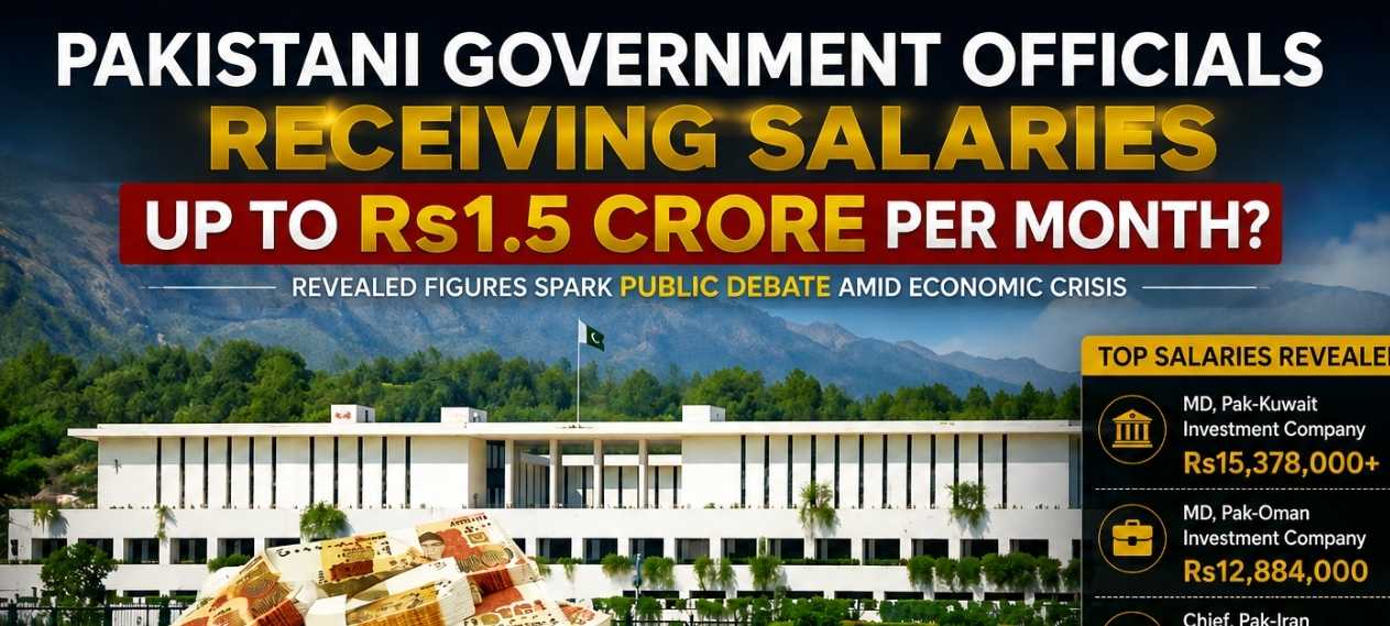 Which Pakistani Government Officials Are Receiving Salaries Up to Rs1.5 Crore Per Month