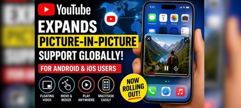 YouTube Rolls Out Picture-in-Picture Feature Worldwide for Free Users