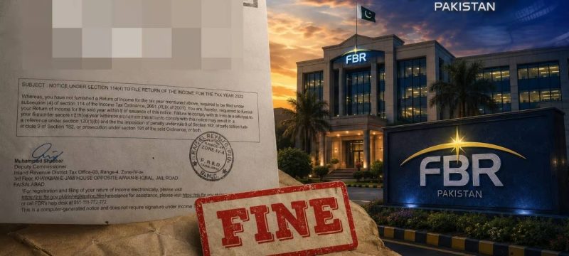 Ignoring FBR Notices May Result in Rs1 Million Fine Under New Tax Compliance Rules