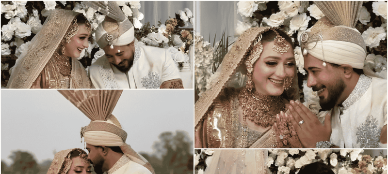 Momina Iqbal Stuns in Golden Bridal Look As Nikah Photos Go Viral