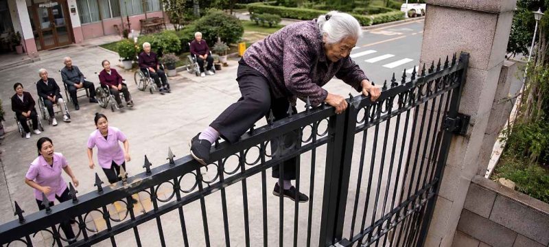 92-Year-Old Grandma Goes Viral After Climbing Nursing Home Gate in Just 24 Seconds