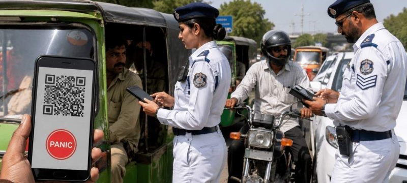 Lahore Traffic Police to Punish Taxi and Rickshaw Operators Without QR Panic Buttons