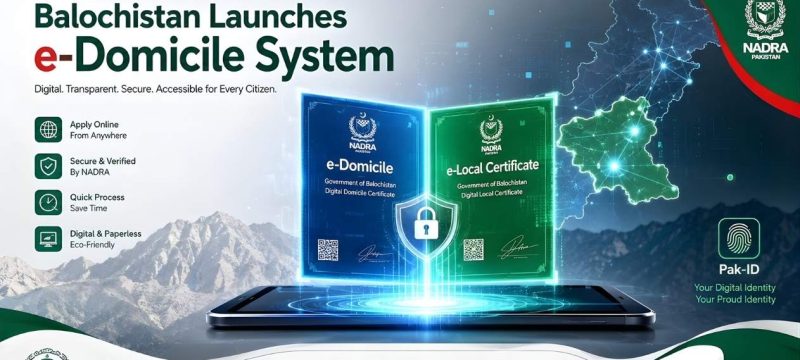 Balochistan Launches First E-Domicile System for Digital Certificate Services