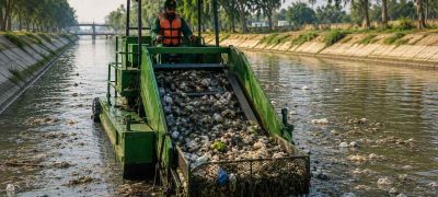 Punjab Launches Pakistan’s First Skimming Boat to Clean Plastic Waste From Canals