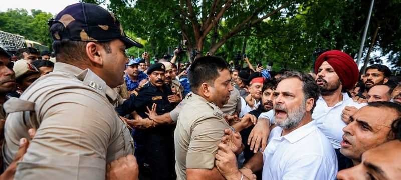 Rahul Gandhi Arrested During Protest Outside Modi’s Official Residence