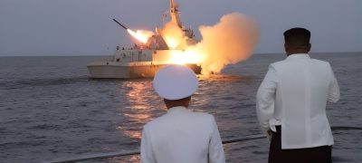 Kim Jong Un Oversees Strategic Missile Launch During Naval Warship Tests