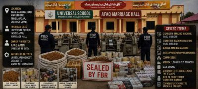 Illegal Cigarette Manufacturing Unit Exposed Inside School Premises in Swabi