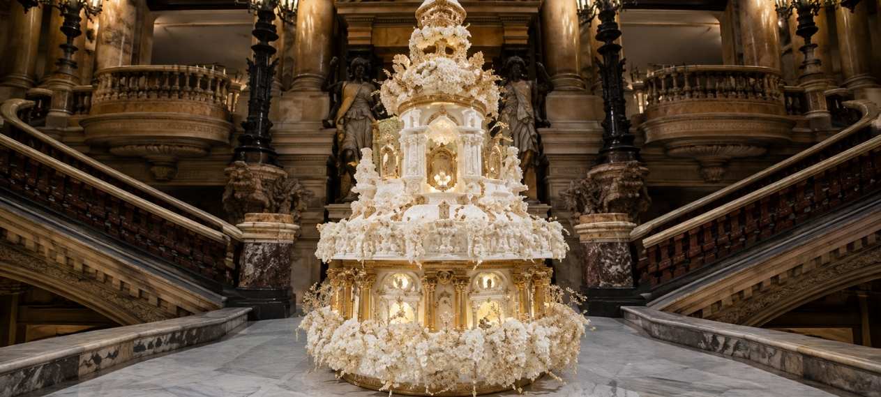 Spanish Chef Creates 500-Kg Wedding Cake for Saudi Royal Couple in Paris