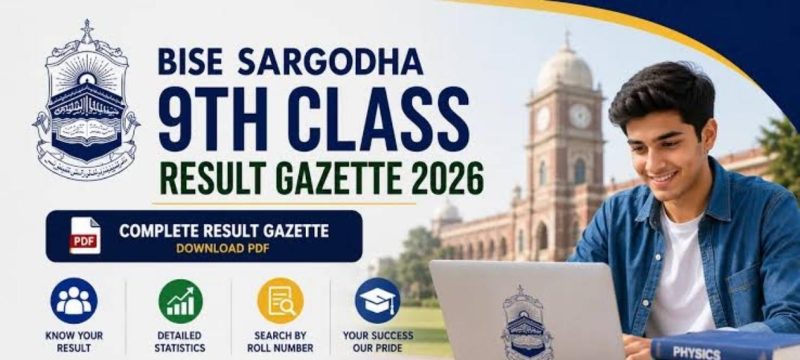 BISE Sargodha Releases 9th Class Result Gazette 2026