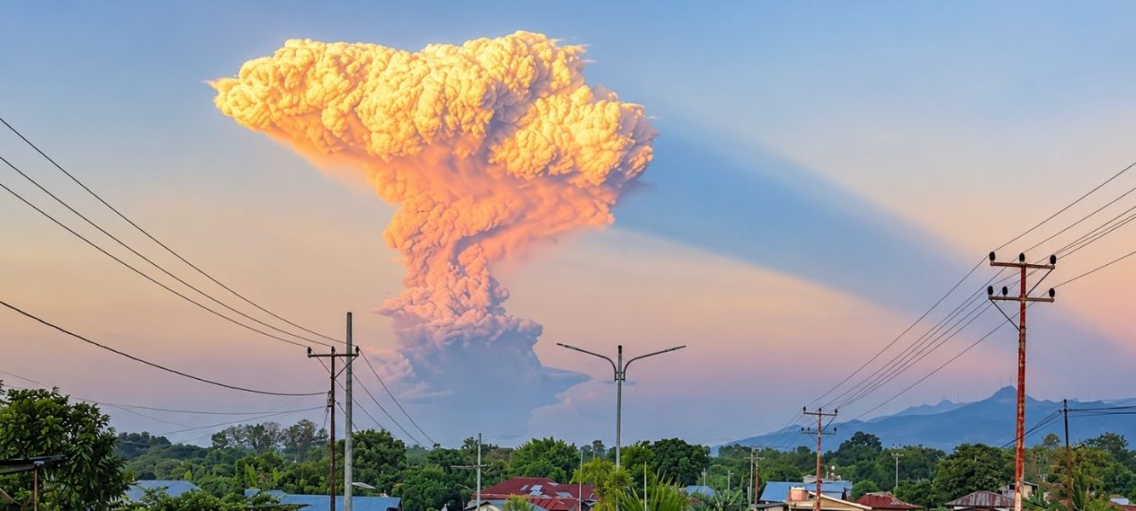 Indonesia Volcano Eruption Disrupts Flights and Closes Schools