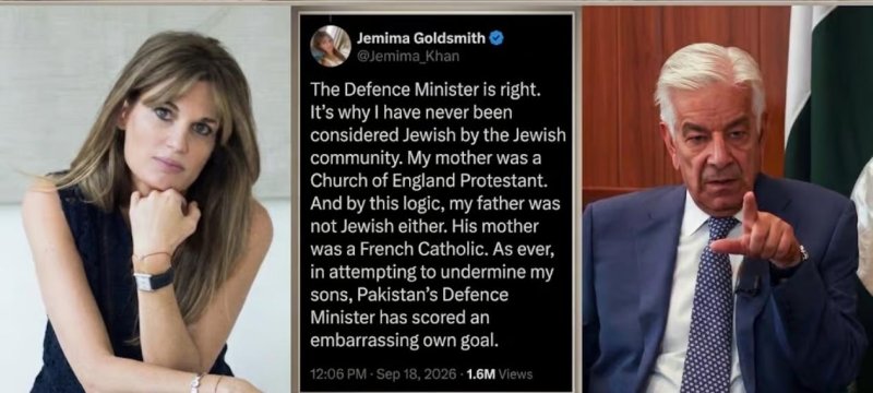 Jemima GoldSmith Hits Back at Khawaja Asif Over Jewish Identity Remarks