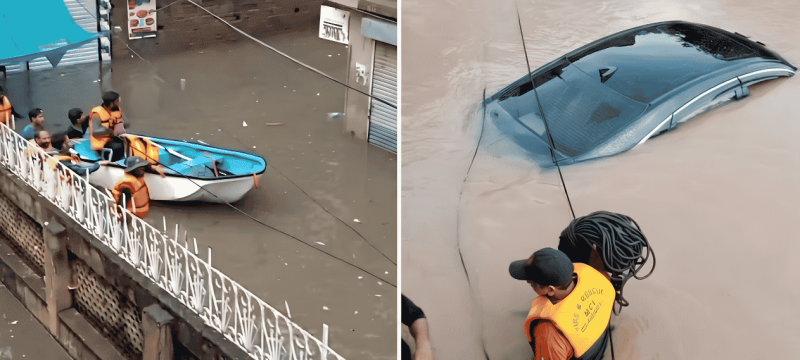 Boats Seen On Rawalpindi Roads After 230mm Monsoon Rain Breaks 16-Year Record