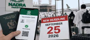 NADRA Vaccination Card Deadline Extended Until September 25
