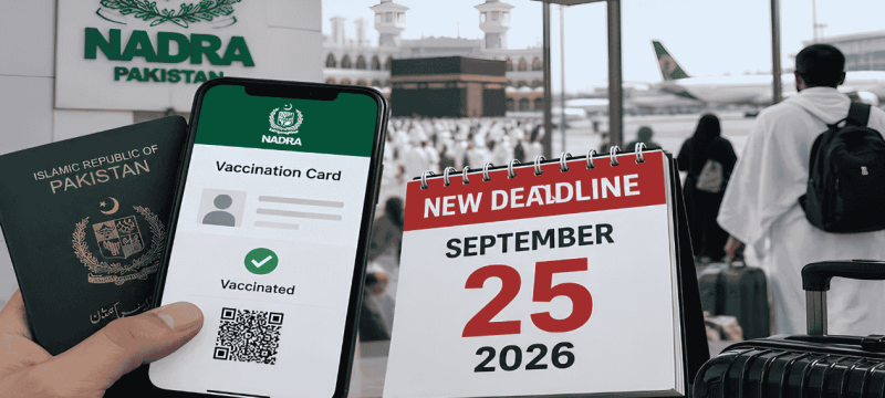 NADRA Vaccination Card Deadline Extended Until September 25