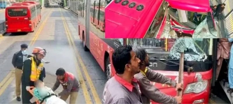 Metro Bus Crash Leaves 10 Passengers Injured At Lahore’s Azadi Station