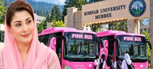 Murree University Receives Two Pink Buses for Female Students