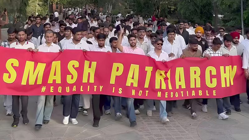 “Smash the Patriarchy”: Delhi Male Students March in Solidarity With Women