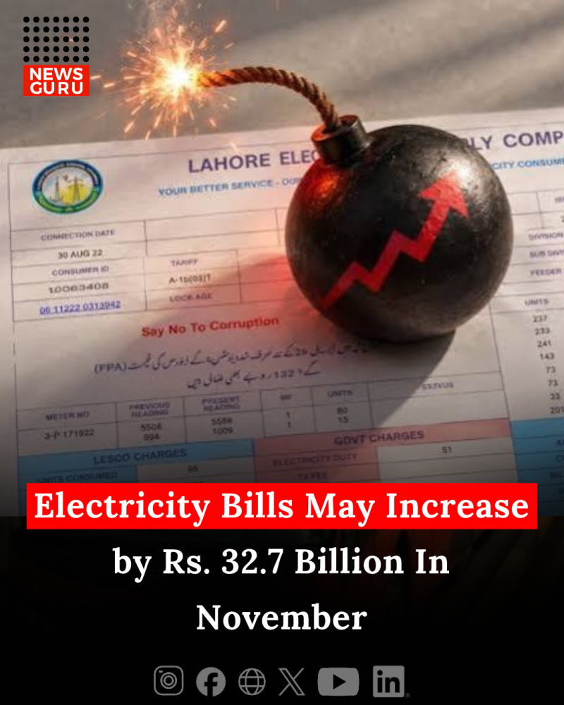 Electricity Bills May Increase by Rs. 32.7 Billion in November